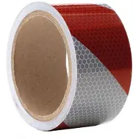Perel Markeertape - Rood/ wit -