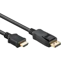 Goobay DisplayPort naar HDMI kabel - DP 2.0 / HDMI 2.1 (8K 60Hz + HDR) / zwart - 2 meter
