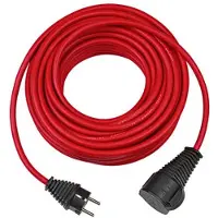 Allteq Verlengkabel buiten - Rubber - Verlengsnoer - IP44 - 25 meter rood - G
