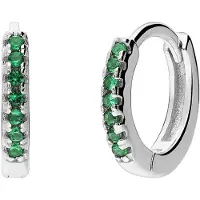 Lucardi Oorbellen groen / zilver