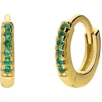Lucardi Oorbellen 'Modernes Basic' goud / groen