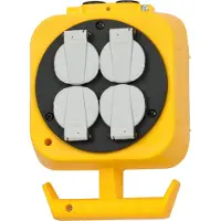 Brennenstuhl pendel stroomverdeler / hangverdeler met 2 x 4 geaarde stopcontacten (Made in Germany)