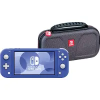 Nintendo Switch Lite Blauw + Bigben Beschermtas