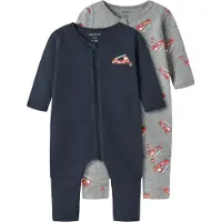 Name it Nachtkledij navy / grijs gemêleerd / kersrood / wit