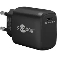 Goobay thuislader met 1 USB-C PD poort - 25W / zwart