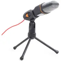 Gembird condensator microfoon met tripod standaard - 1x 3,5mm Jack / zwart - 1,2 meter