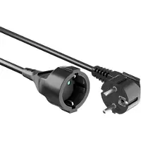 Allteq Verlengsnoer verlengkabel - - zwart -