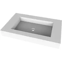 Balmani Modus enkele wastafel matte Solid Surface 90 x 55 cm