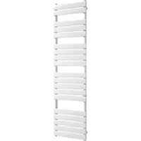 VIPERA Vulcan enkele handdoekradiator 50 x 180 cm centrale verwarming Hoogglans Wit zij- en middenaansluiting 1.098W
