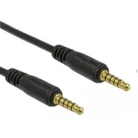 DeLOCK 3,5mm Jack 5-polig stereo audio kabel / zwart - 2 meter