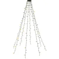 Goobay 200 LED Tree String Lights with Ring, 8x 1.5 m