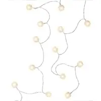Goobay 20 LED-kerstverlichting "Snowball" - met timerfunctie, warm wit (3000 K), werkt op batterijen