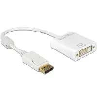 DeLOCK premium DisplayPort naar DVI adapter - DP1.2 (1920 x 1200) / wit - 0,20 meter