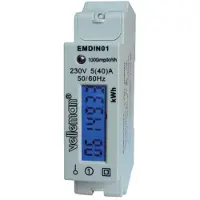 Velleman KWh meter - 1-Fase meter - 50-60 Hz - Max. 40 A -