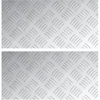 vidaXL Trap Tread Rechthoekig 2 pcs Zilver 40 x 20 cm Aluminium