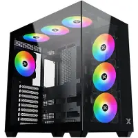 Xigmatek PC Case - - Aqua V AIR - Cube - ATX - Tempered Glass - ARGB - Black