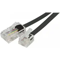 Exertis Connect Telefoonkabel, RJ11 stekker naar RJ45 stekker , Zwart , 10,0m, Telefoon accessoires