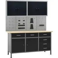 vidaXL Wandpanelen houtlook 2,06 m² PVC grijs