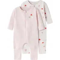 Name it Nachtkledij rosa / pastelroze / rood / wit
