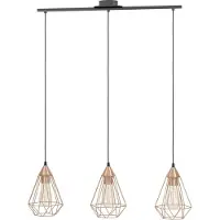 Eglo hanglamp Tarbes 3x17,5cm koper
