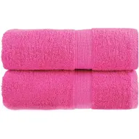 vidaXL Gastendoekjes SOLUND 2 st 600 g/m² 30x50 cm roze