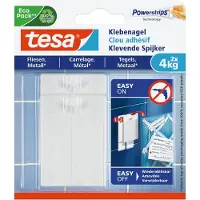 TESA Klevende spijker | | 2 stuks | 4 kg (Tegels, Metaal)