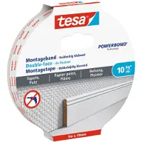 TESA montagetape behang en pleisterwerk 10 kg per meter dubbelzijdig – 5mx19 mm