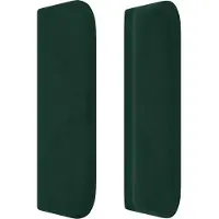 vidaXL Hoofdbord met randen 163x16x78/88 cm fluweel donkergroen
