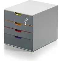 Durable Varicolor safe ladeblok grijs/gekleurd (4 laden)