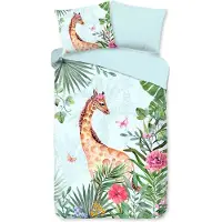 Good Morning kinderdekbedovertrek Giraffe Desiree - katoen - eenpersoons (140x220 + 60x70 cm)