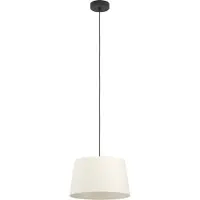 Eglo Febres Hanglamp - E27 - Ø 35 cm - Zwart/Wit - Teddy stof