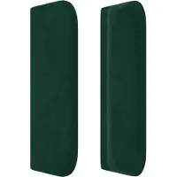 vidaXL Hoofdbord met randen 163x16x78/88 cm fluweel donkergroen