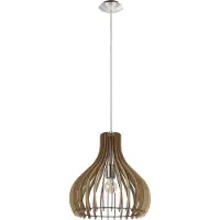 Eglo Hanglamp Tindori 38cm lichtbruin hout