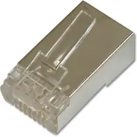 Digitus DN-MO-8-8-SRS modulaire stekker voor ronde kabel, afgeschermd, 100 stuks DN-MO-8-8-SRS RJ45, stekker Aantal polen (sensoren) 8P8C Zilver 1