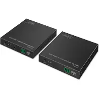 Digitus DS-55350 HDMI-extender HDMI, HDMI-ingang, HDMI-uitgang, SFP, Aansluiting voor netvoeding, RS232, Micro-USB, Hoofdtelefoon (3.5 mm jackplug) Via