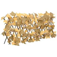 vidaXL Kunstplant esdoornblad latwerk 5st uittrekbaar 180x30 cm oranje