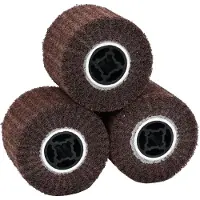 vidaXL Schuurrollers 3 st Bruin 12 x 12 x 10 cm Synthetische vezel