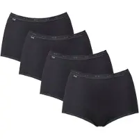 Sloggi Basic+ Dames Maxi slip - 4-pack - Zwart - Maat 54