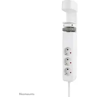 NeoMounts DS22-840WH6, DS22-840BL6: Wandcontactdoos met 3 stopcontacten, 1,4 meter, wit, met USB-poort
