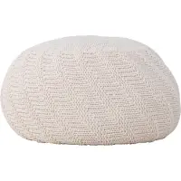 Venture Home Ted poef Ø45cm offwhite.