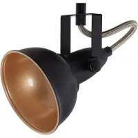 Briloner SOFT - Plafondspot – retro opbouwspot – zwart-goud – 2x E14 fitting – kantelbaar – metaal – 30.4 cm