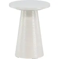 Ebuy24 Lanzo bijzettafel hoogglans wit.