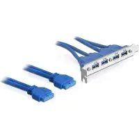 DeLOCK 2 x USB 3.0 19-pin - 4 x USB 3.0-A PC-slot 1 stuk(s)