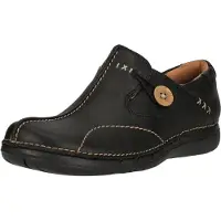 Clarks Instappers 'Un Loop' zwart