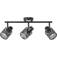 Brilliant Zwarte plafondlamp Bano 3-lichts