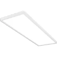 Briloner Slim - Plafondlamp led - plafoniere woonkamer met achtergrondverlichting - platte keuken lamp - neural wit licht - 22W - 58cm - wit