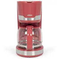 Livoo Electric coffee maker - - DOD201RC - 1000 W - 1.5 L - 12 to 14 cups - Chili red