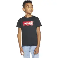 Levi's Kids T-shirt Batwing met logo zwart Jongens Katoen Ronde hals Logo - maat 104