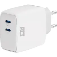 ACT AC2165 USB-C Charger 65W 2-Port met Power Delivery
