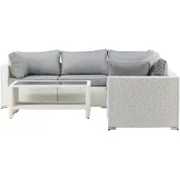 Ebuy24 Amazon loungeset 2 delen grijs,wit.